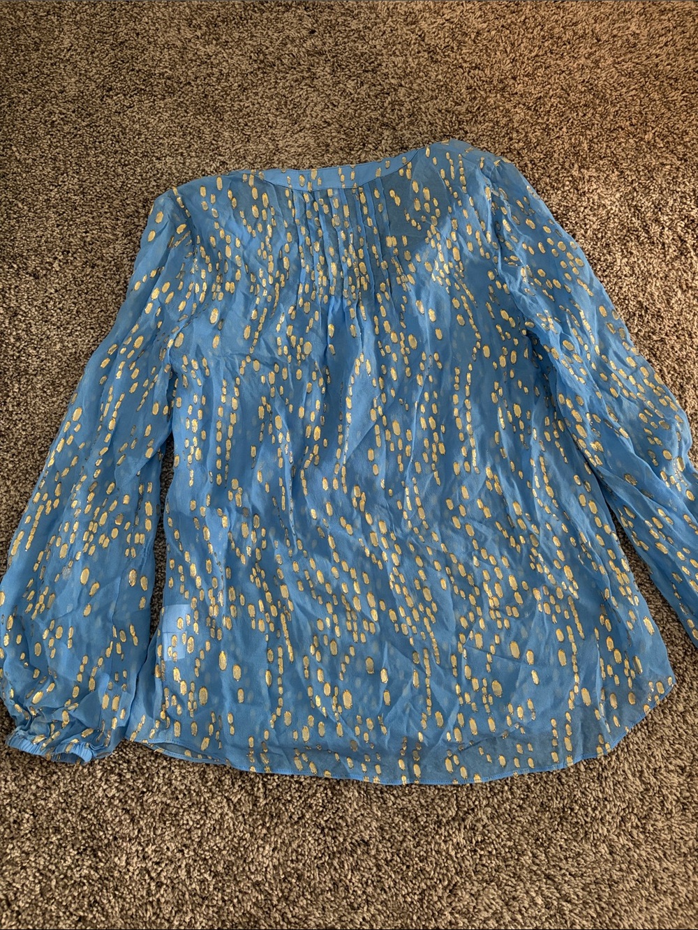 Lilly Pulitzer Blue and gold Blouse - Picture 5 of 5